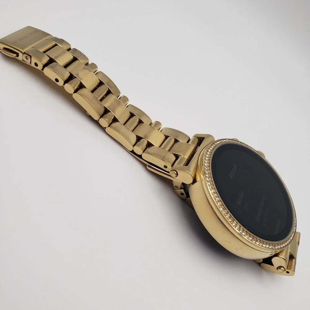 Michael Kors Smartwatch Women Gold Sofie 0894 MKT5062 Crystal Pave Digital Watch